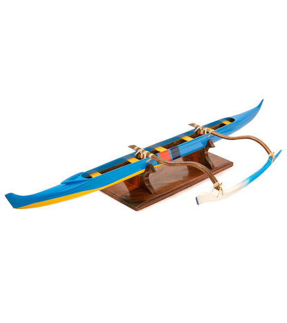 33" Canoe Red,Yellow & Blue Design w/Koa  #80 Stand by Greg Scott