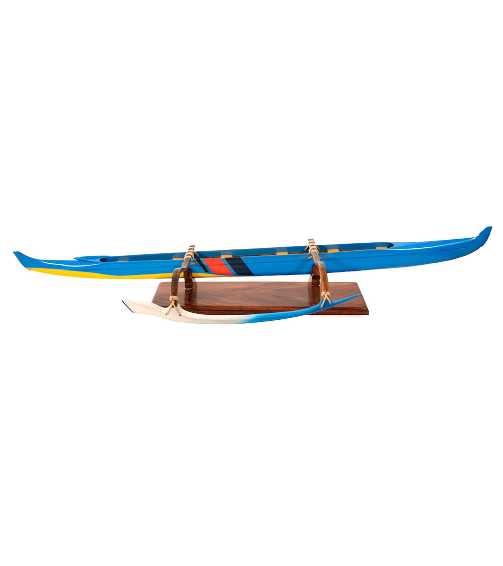 33" Canoe Red,Yellow & Blue Design w/Koa  #80 Stand by Greg Scott