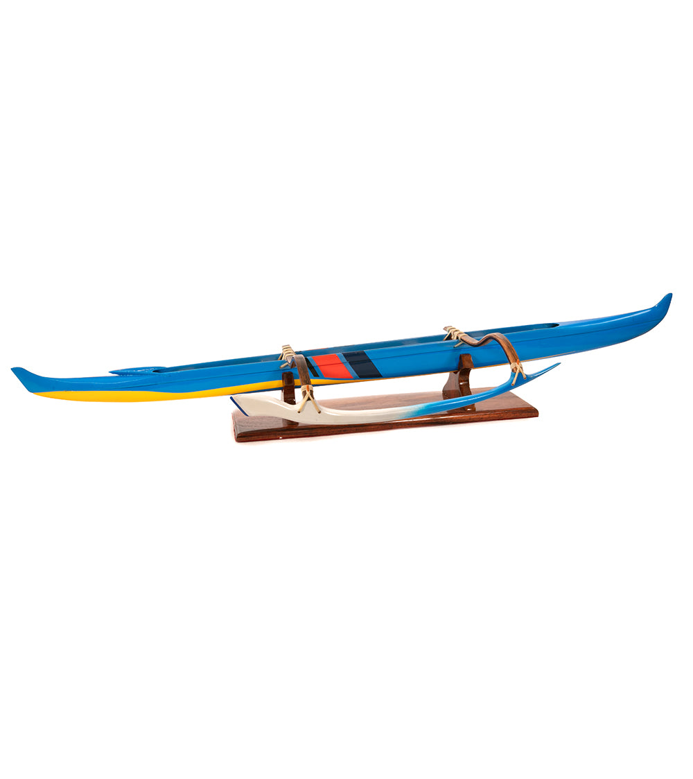 33" Canoe Red,Yellow & Blue Design w/Koa  #80 Stand by Greg Scott