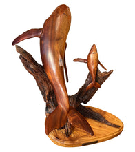 Koa Wood Sculpture "Under the Shadow of Her Wing"