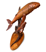 Koa Wood Sculpture "Under the Shadow of Her Wing"