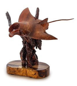 Koa Wood Sculpture "Ocean Voyager" by Craig Nichols