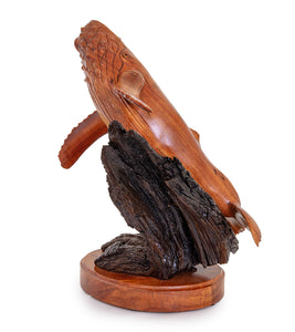Koa Wood Sculpture "Whale of a Time"