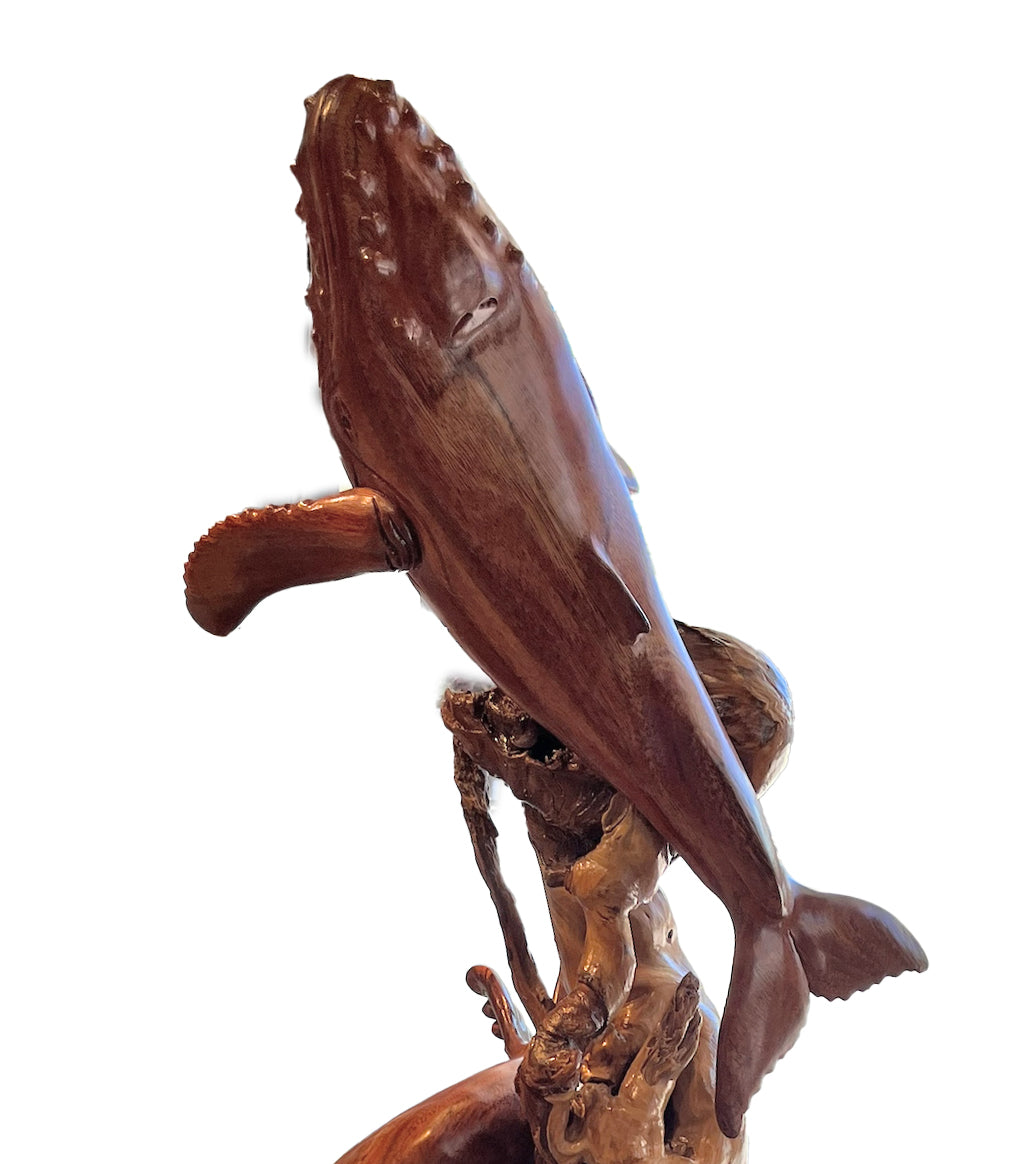 Escultura de madera de koa "Mezcla de océano" de Craig Nichols