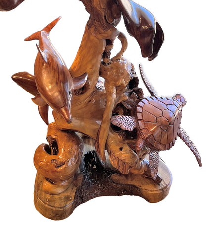 Escultura de madera de koa "Mezcla de océano" de Craig Nichols