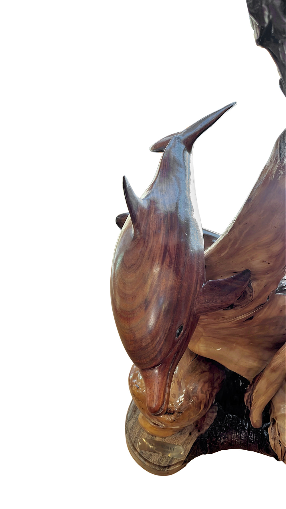 Escultura de madera de koa "Mezcla de océano" de Craig Nichols