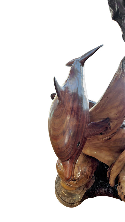 Escultura de madera de koa "Mezcla de océano" de Craig Nichols