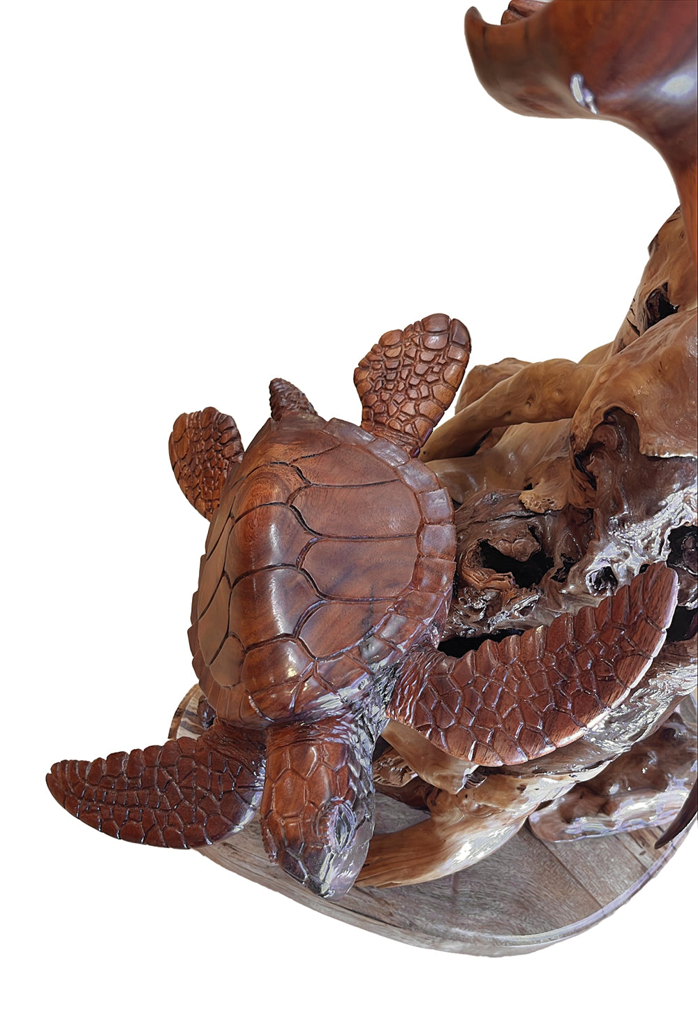 Escultura de madera de koa "Mezcla de océano" de Craig Nichols