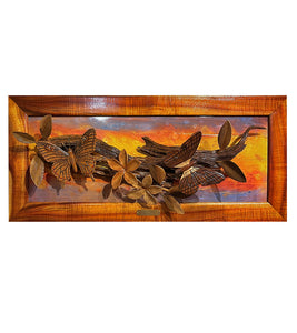 Framed Wood Sculpture "Sunset Pausee" by Craig Nichols
