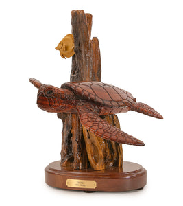 Koa Wood Sculpture "Honu" by Craig Nichols