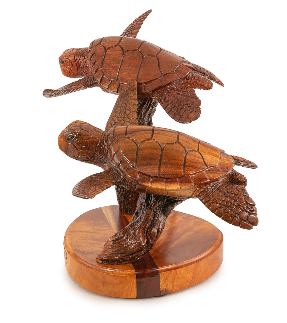 Escultura de madera de koa "Maravillas del arrecife" de Craig Nichols