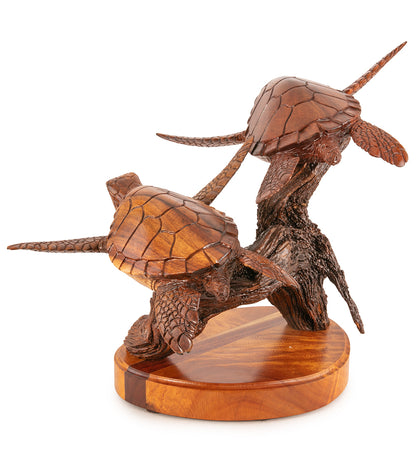 Escultura de madera de koa "Maravillas del arrecife" de Craig Nichols