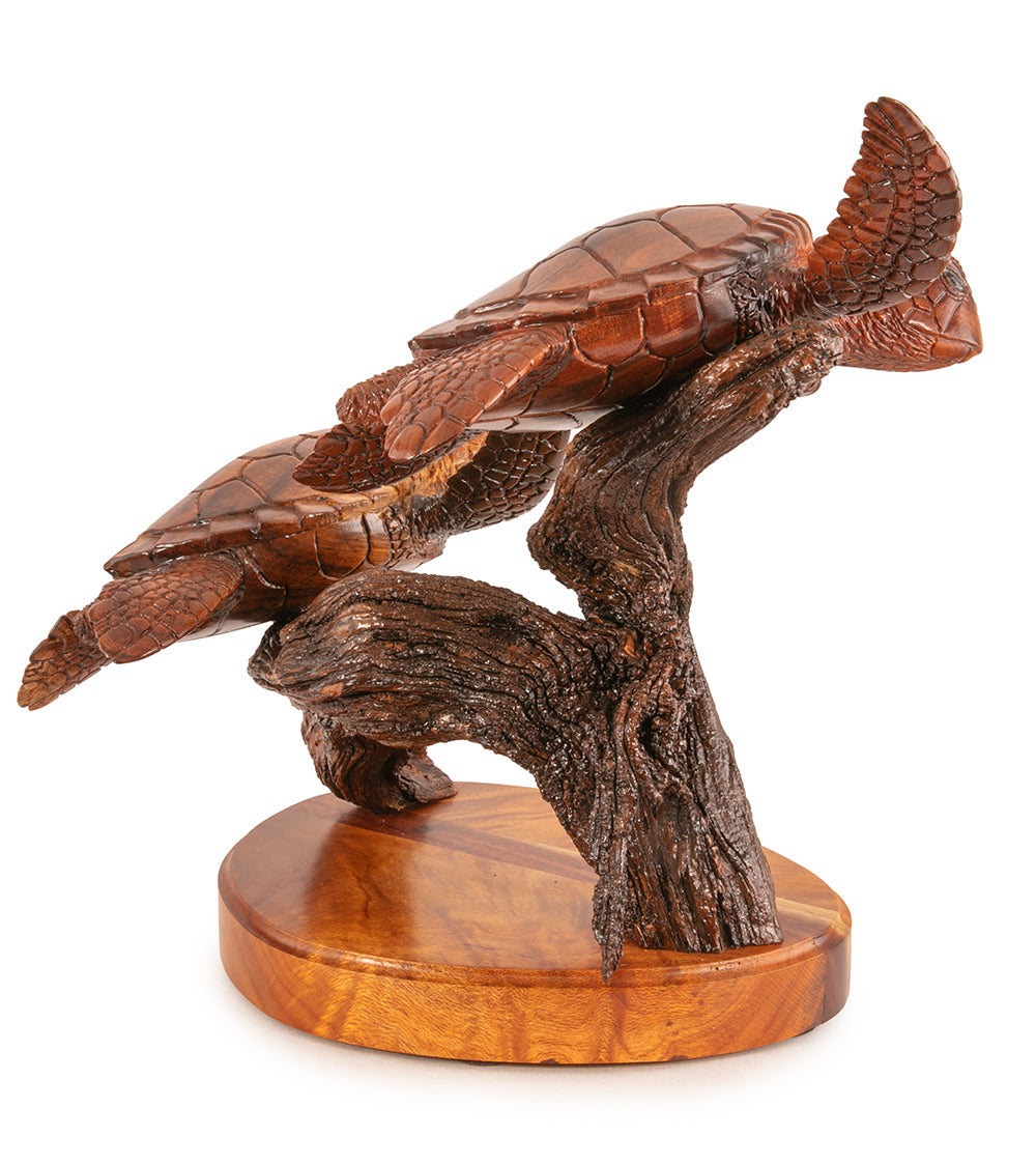 Escultura de madera de koa "Maravillas del arrecife" de Craig Nichols