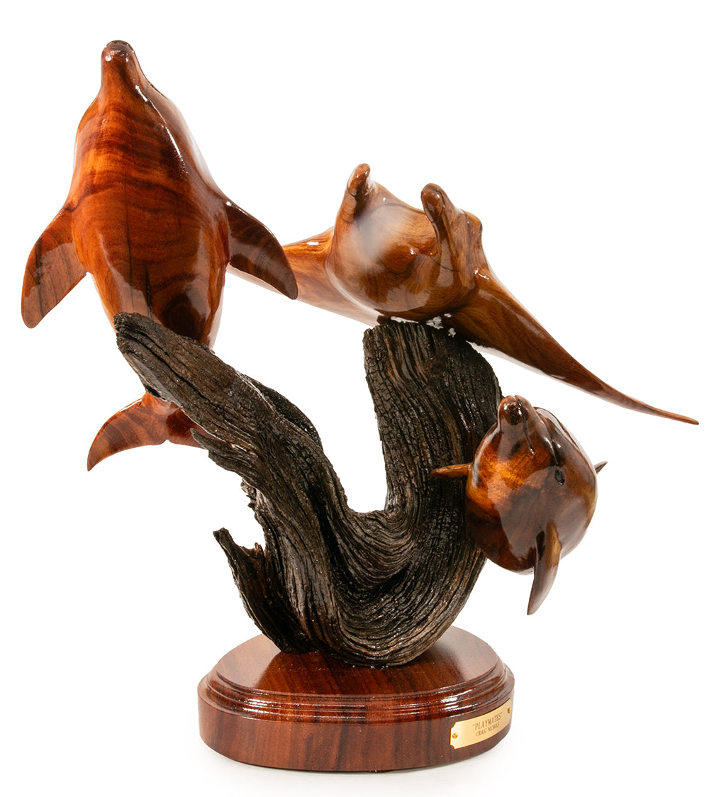 コアウッド彫刻「アイランド・カマアイナ」クレイグ・ニコルズ作