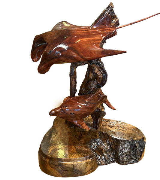 Koa Wood Sculpture "Pacific Sojourn" by Craig Nichols