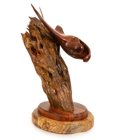 Koa Wood Sculpture "Pacific Manta Ray" by Craig Nichols
