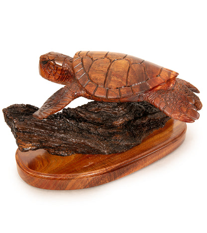 Koa Wood Sculpture "Hawaian Honu" by Craig Nichols