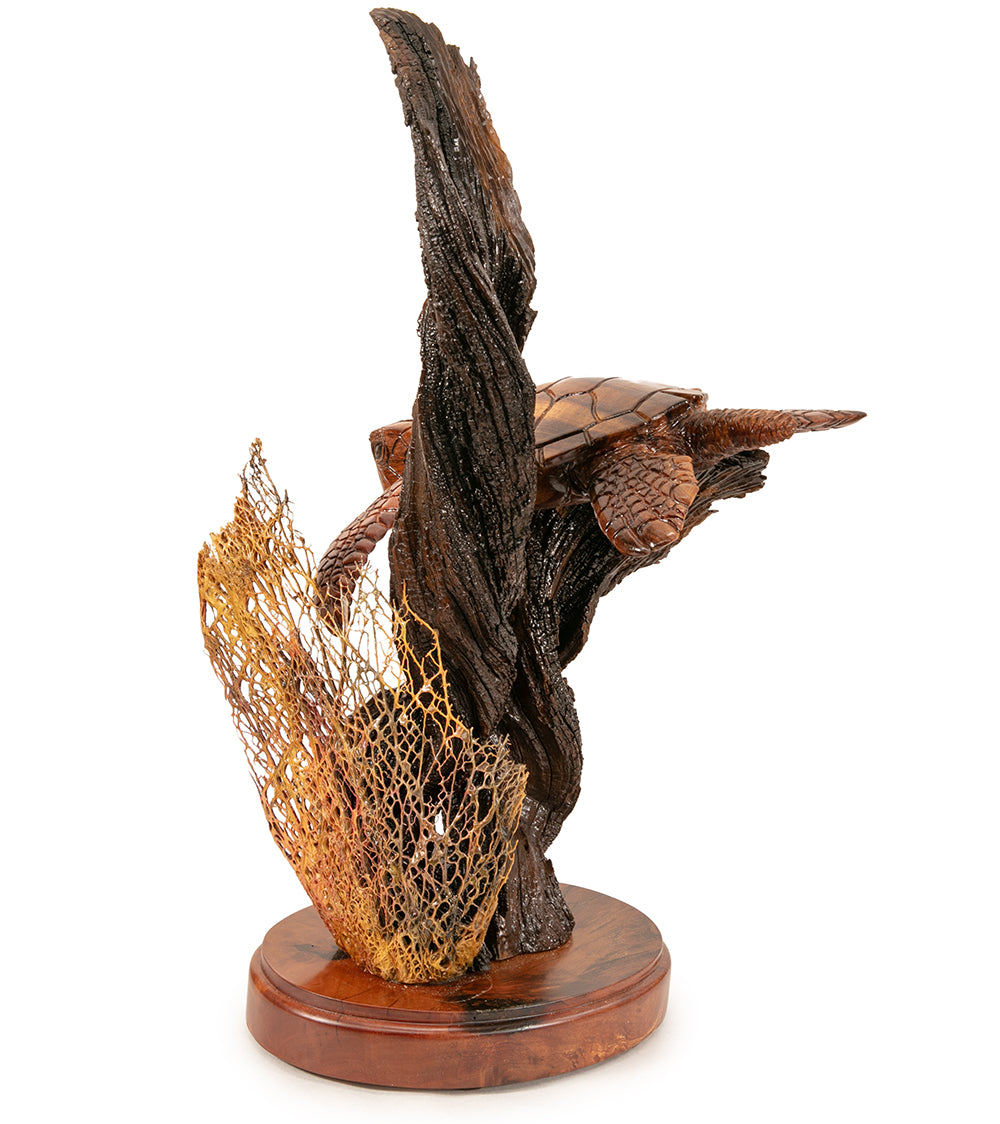 クレイグ・ニコルズ作 コア材彫刻「リーフ・アロハ」