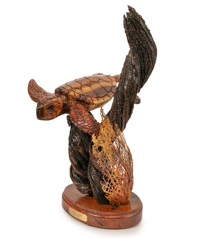 クレイグ・ニコルズ作 コア材彫刻「リーフ・アロハ」