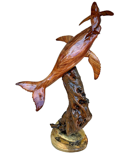 Koa Wood Sculpture "Keikiʻs First Breath" by Craig Nichols