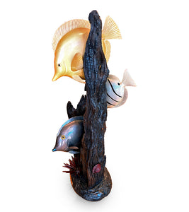 Koa Wood Sculpture "Natural Neighbors"