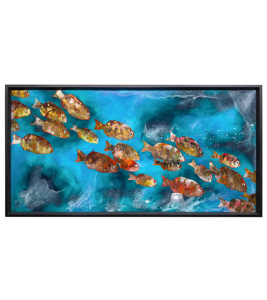 Original Painting on Glass "All in" by Josh Serafin