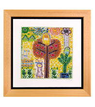 Original Woodblock Painting "Good Fortune" by Seung Lee