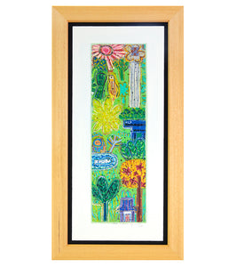 Original Woodblock Painting "Uka Home" by Seung Lee