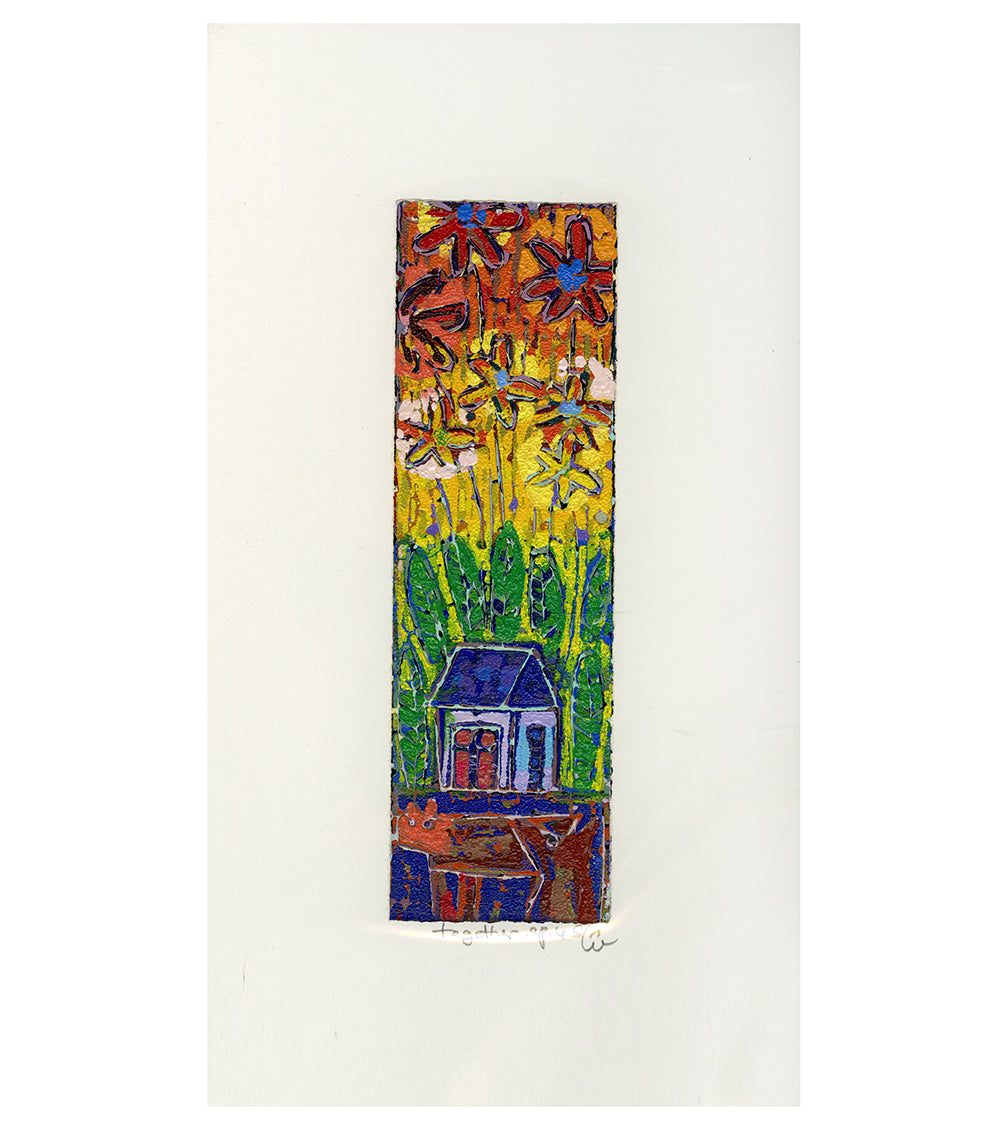 Pintura original en xilografía "Juntos" de Seung Lee