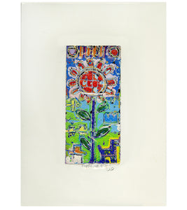 Original Woodblock Painting "Happy" by Seung Lee