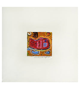 Original Woodblock Painting "Good Luck" by Seung Lee
