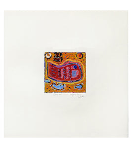 Original Woodblock Painting "Good Luck" by Seung Lee