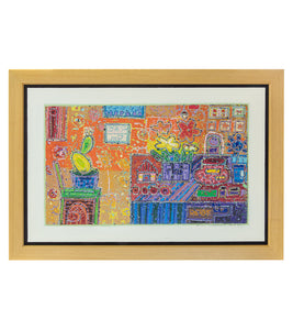 Original Woodblock Painting "Aloha Happy" by Seung Lee