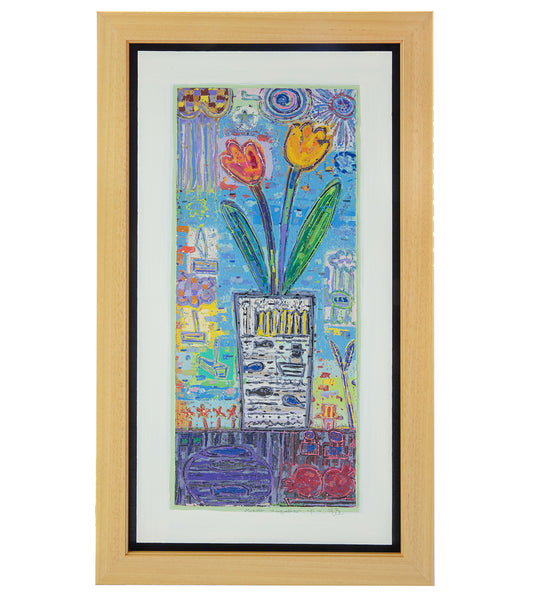 Pintura original en xilografía "Moana Together" de Seung Lee