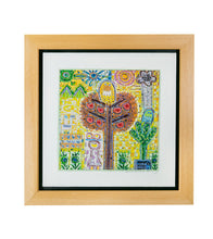 Original Woodblock Painting "Good Fortune" by Seung Lee