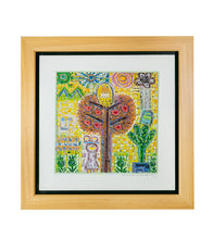 Original Woodblock Painting "Good Fortune" by Seung Lee