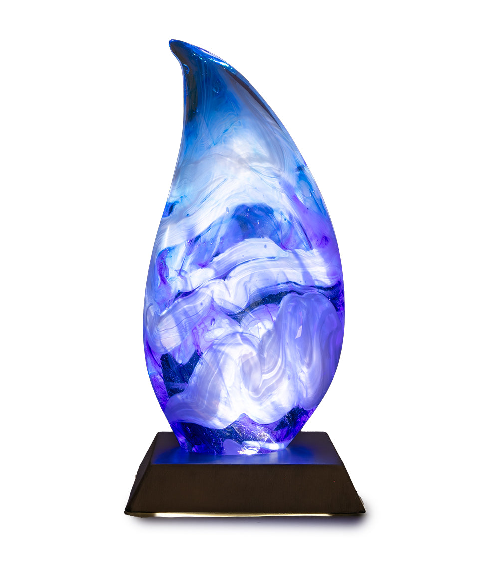 Escultura de vidrio ondulada "Kalapana Kai Sidewave" (ancho: 353 cm) 
