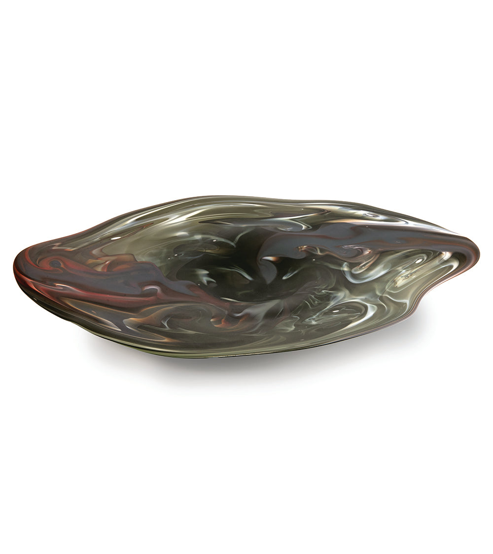 Escultura de vidrio ondulada "Kalapana Kai Sidewave" (ancho: 353 cm) 
