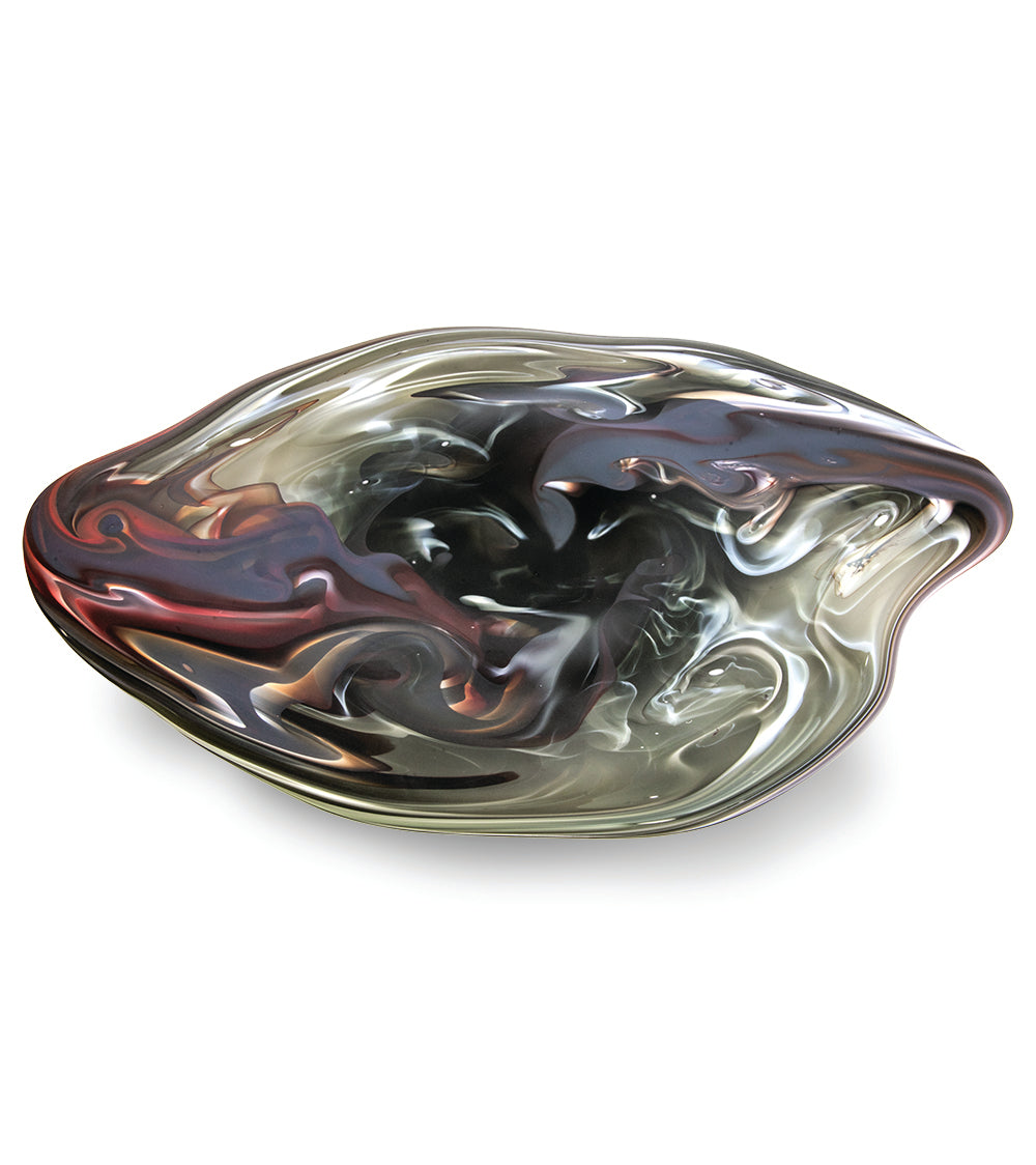 Escultura de vidrio ondulada "Kalapana Kai Sidewave" (ancho: 353 cm) 