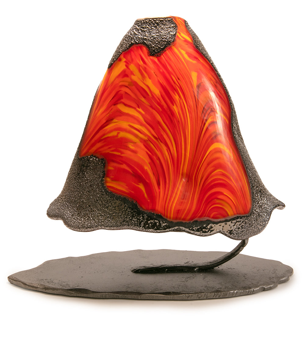 Glass "Hanau (Birth) Volcano w/Floating Base" by Samson Low