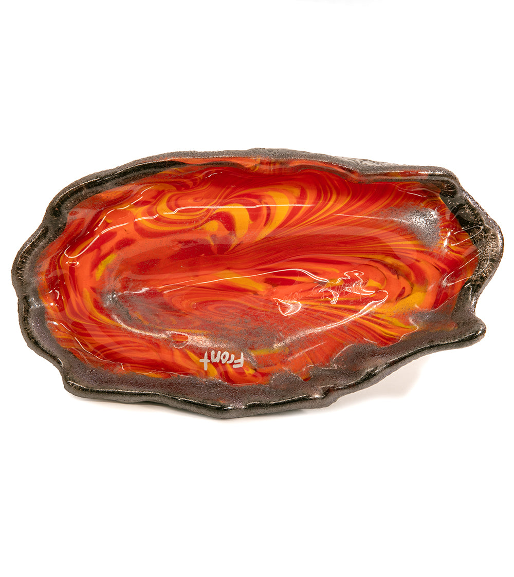 Glass "Hanau (Birth) Volcano w/Floating Base" by Samson Low