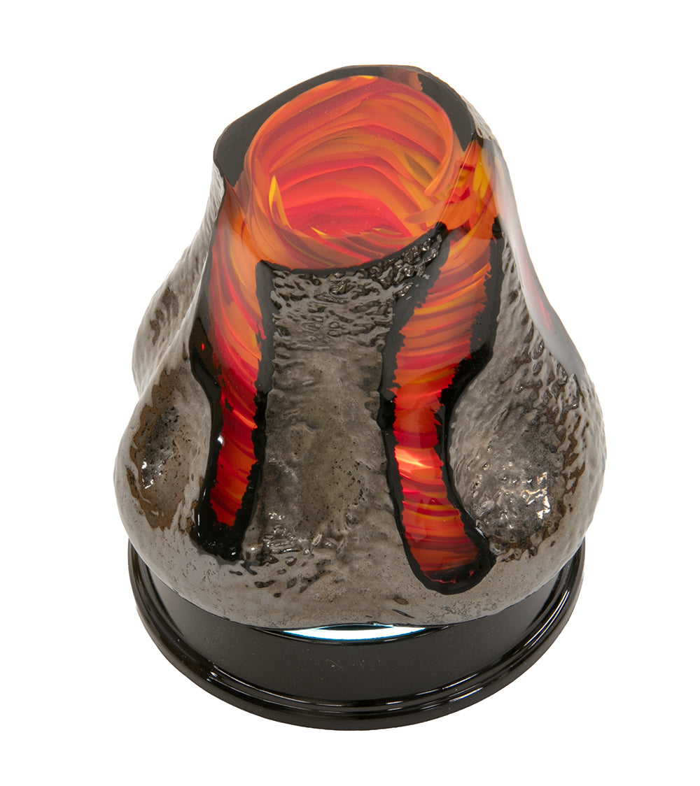 Glass "Volcano w/Light Base" by Samson Low