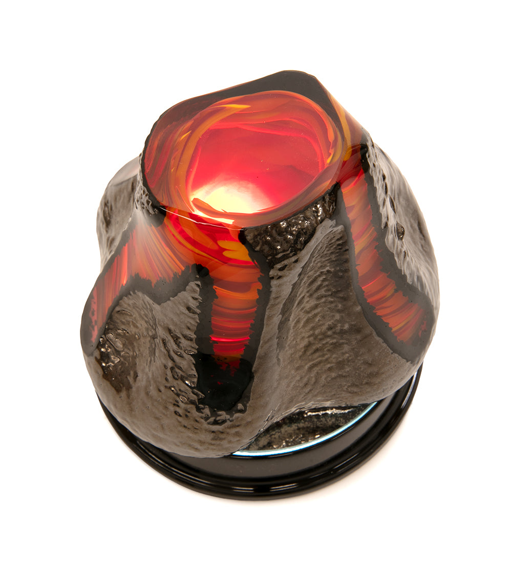 Glass "Volcano w/Light Base" by Samson Low