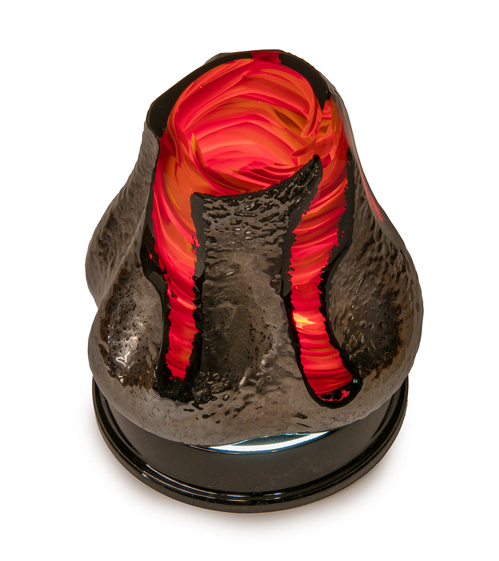 Glass "Volcano w/Light Base" by Samson Low