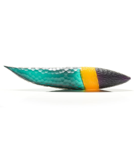 Glass Sculpture "Saddle Wrasse" by Jonathan Swanz