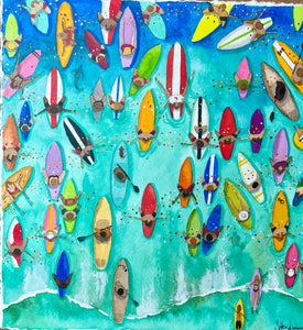 Paddle Out for Lahaina #8 by Sarah Houglum