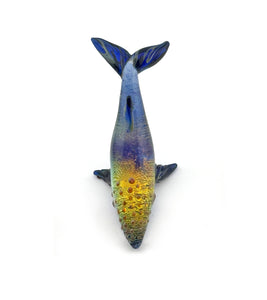 Glass Sculpture "Small Whale" by Luke Olsen