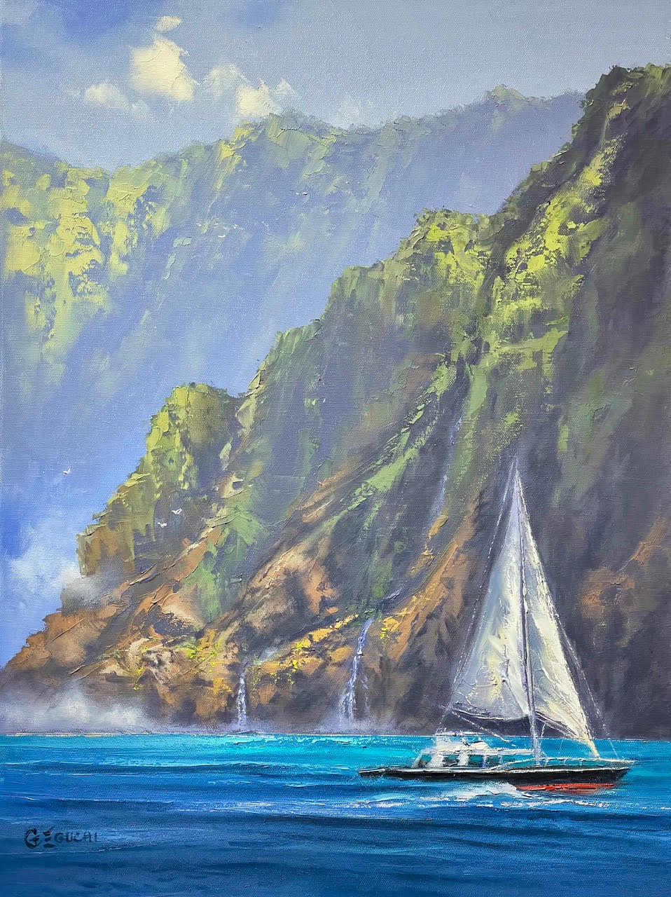 Original Painting: Sojourn Napali Coast by George Eguchi