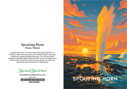 Greeting Card "Spouting Horn, Kauai" Hawaii Travel Art