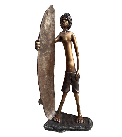 Bronze Sculpture "Surfer Boy II" by Marty Goldstein